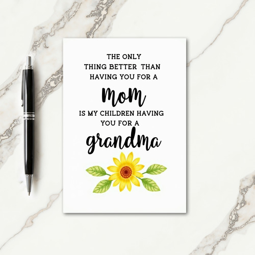 Floral Grandma Mothers Day Card