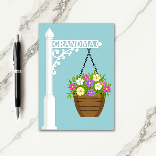 Floral Grandmas Day Post Card