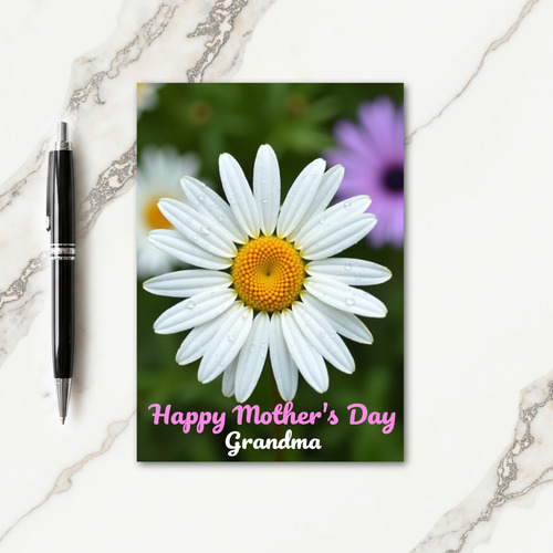 Floral Grandmas Day Wish Card