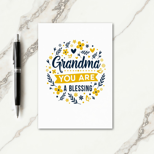 Floral Grandmas Joy Card
