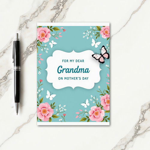 Floral Grandmas Mothers Day Card