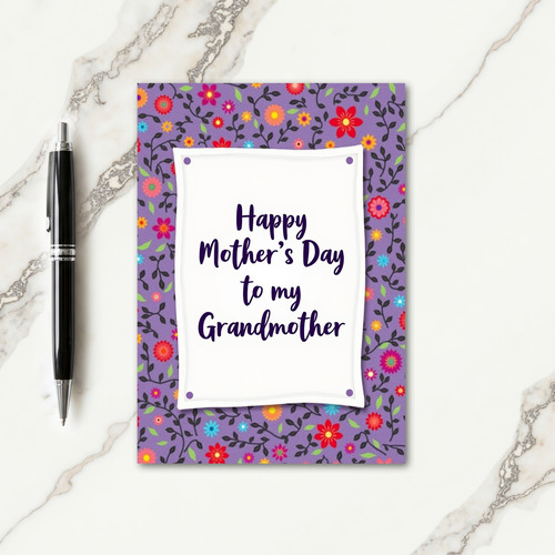 Floral Grandmother Card