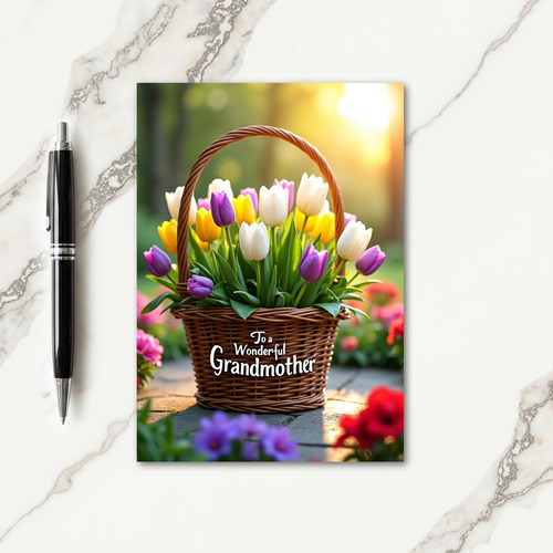 Floral Grandmother Message Card