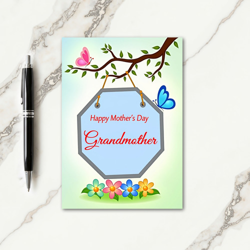 Floral Grandmothers Day Card