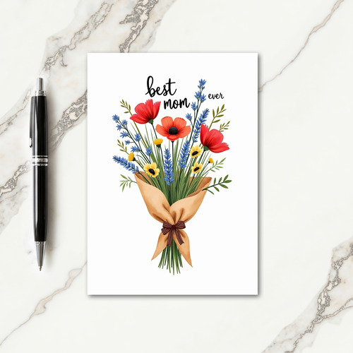 Floral Gratitude Message Art Card