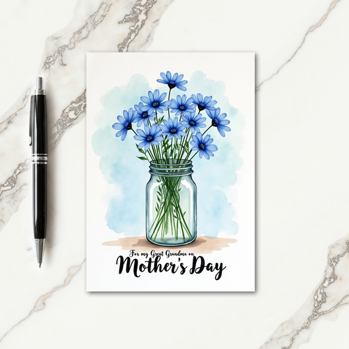 Floral Great Grandma Mothers Day Card