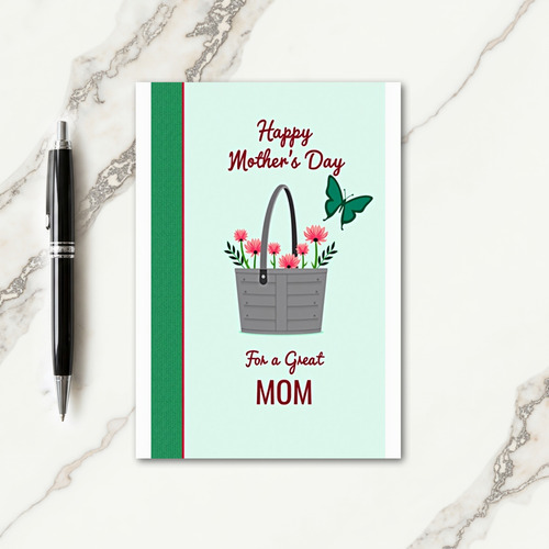 Floral Great Mom Card