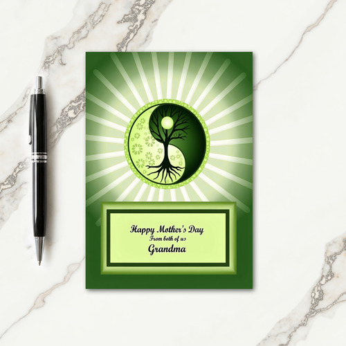 Floral Green Mothers Day Card