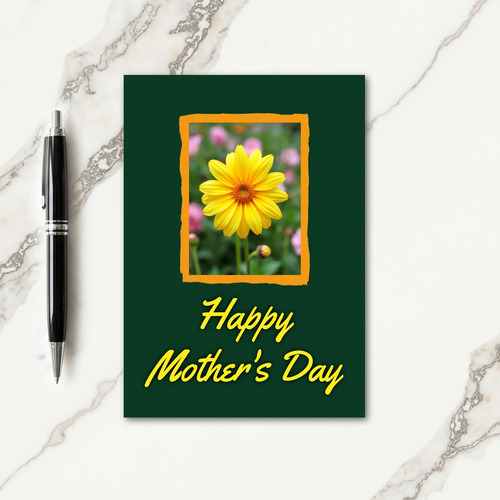 Floral Green Thank You Card