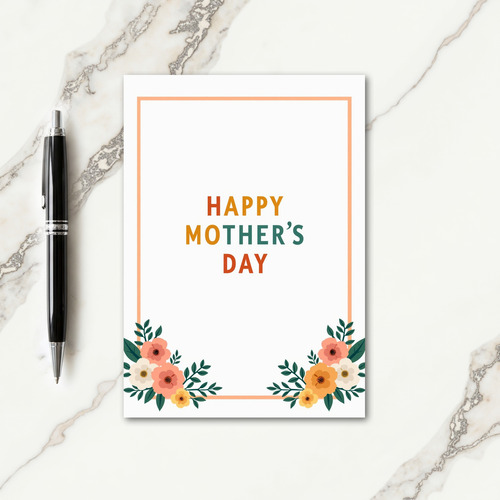 Floral Greetings Message Card