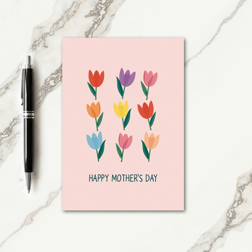 Floral Grid Mothers Day Card