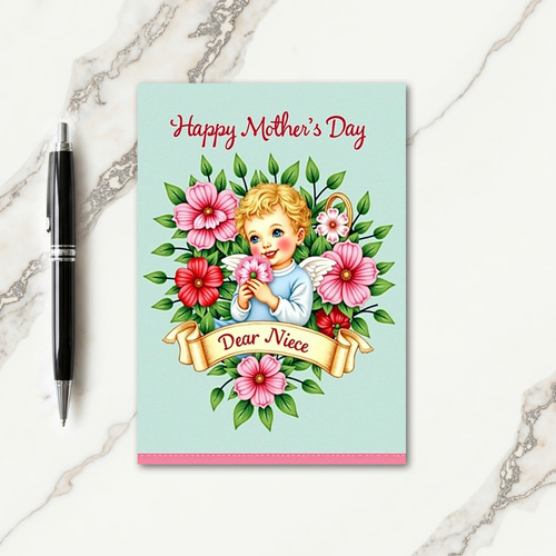 Floral Halo Mothers Day Card