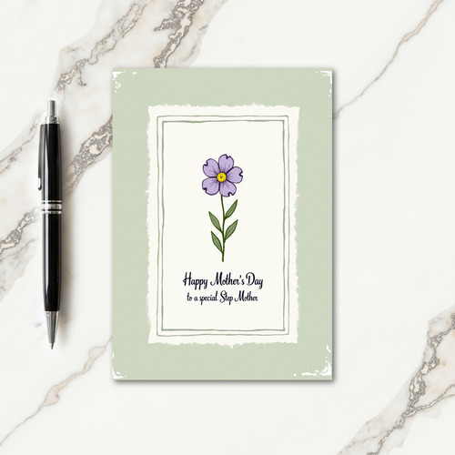 Floral Hand Drawn Flower Card