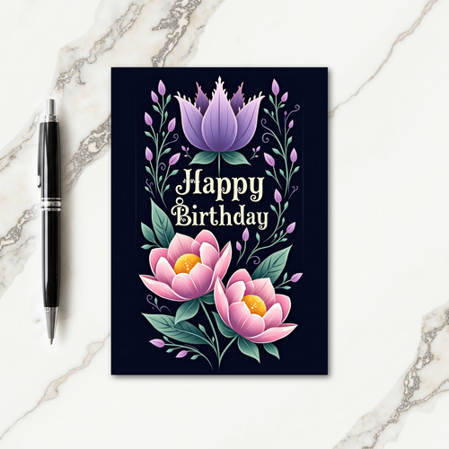 Floral Happy Birthday Bloom Card