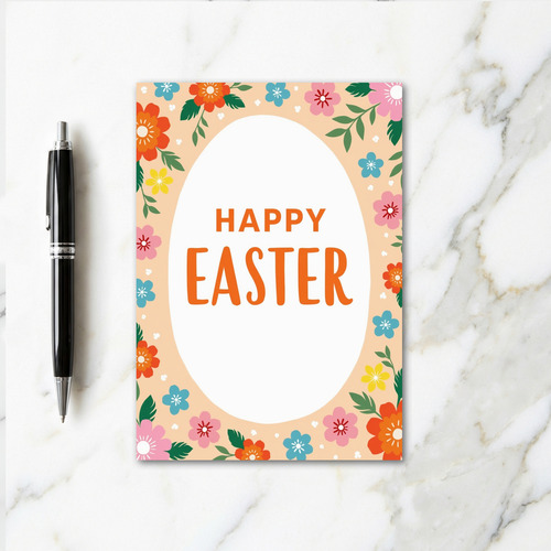 Floral Happy Easter Art Card