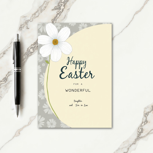 Floral Happy Easter Greeting Card