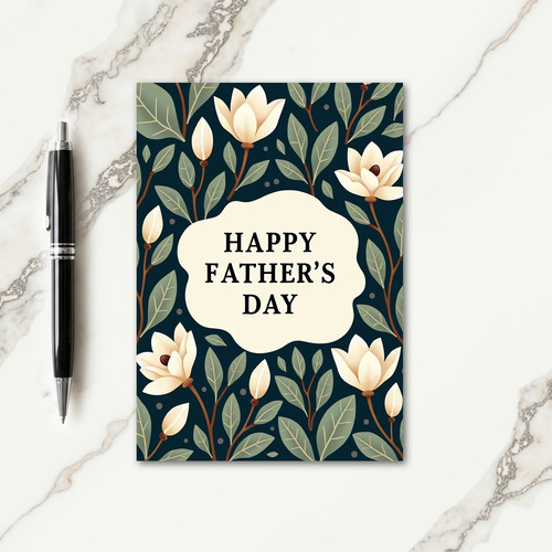 Floral Happy Fathers Day Card