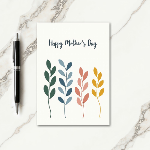 Floral Happy Mothers Day Art Card