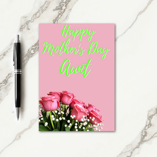 Floral Happy Mothers Day Aunt Card