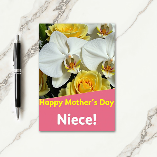 Floral Happy Mothers Day Niece Card
