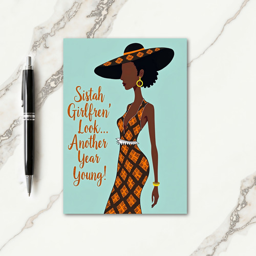 Floral Hat Birthday Card