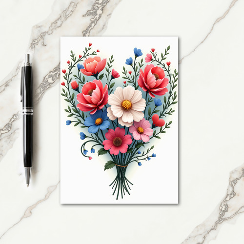 Floral Heart Affection Card