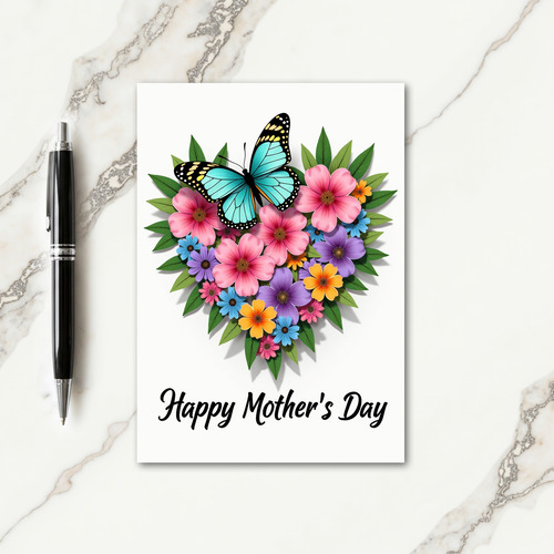 Floral Heart Art Card