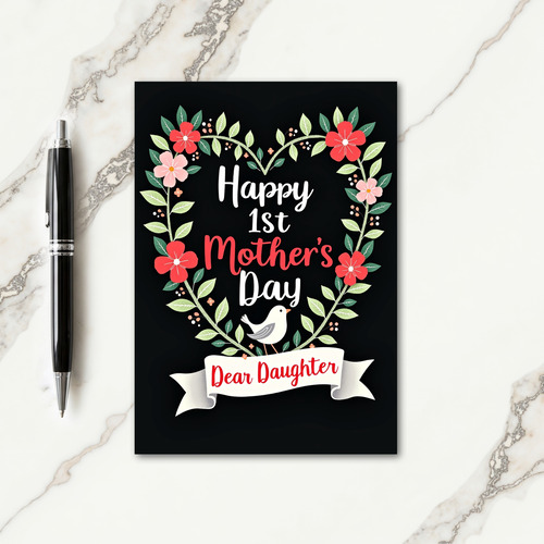 Floral Heart Congrats Card