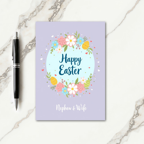 Floral Heart Easter Card