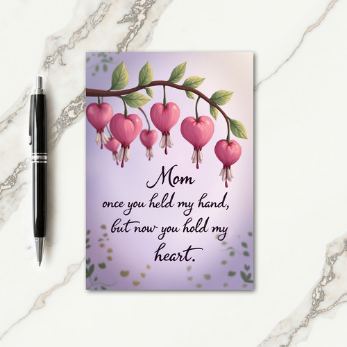Floral Heart Mom Message Card