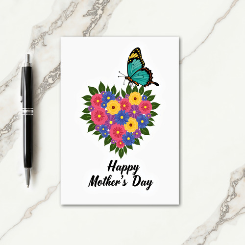 Floral Heart Mother Card
