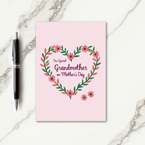 Floral Heart Sweet Mothers Day Card