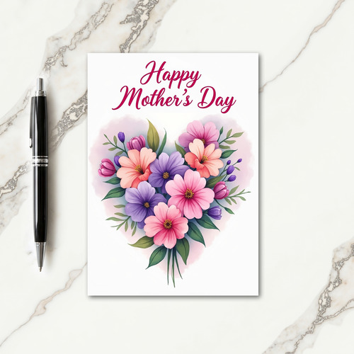 Floral Heartfelt Mother Card