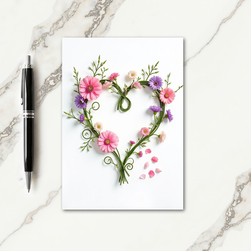 Floral Heartfelt Wishes Card