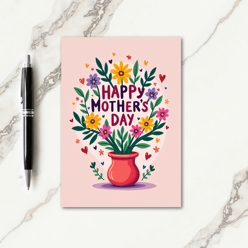 Floral Hearts Celebration Card