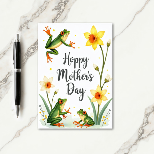 Floral Hoppy Mothers Day Card