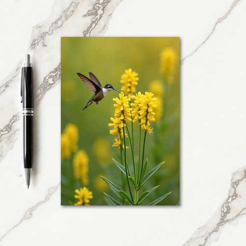 Floral Hummingbird Card
