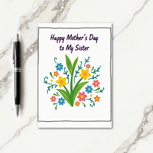 Floral Illustration Mother Card