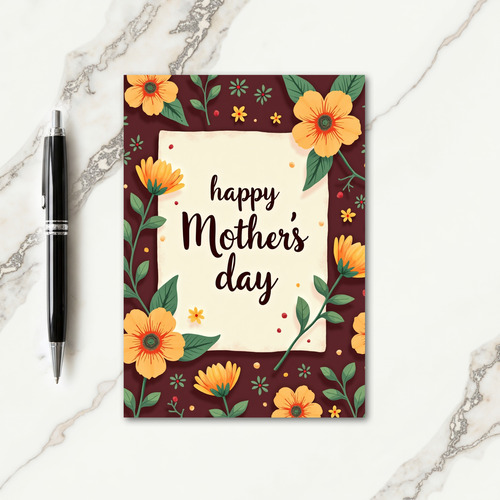 Floral Illustration Mothers Card