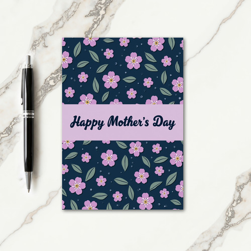 Floral Indigo Greeting Card