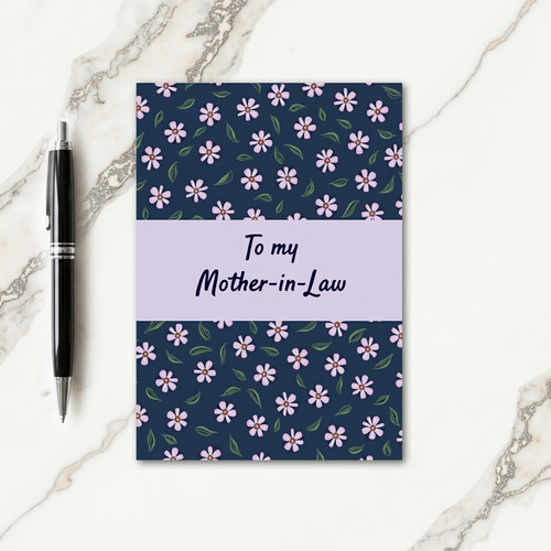 Floral Indigo To Motherinlaw Card