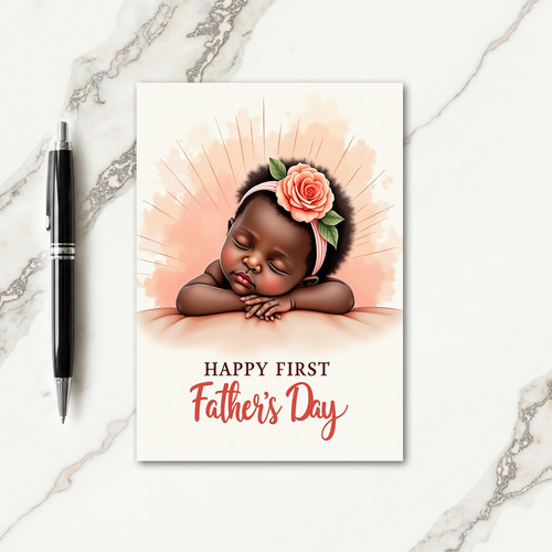 Floral Infant Fathers Day Card