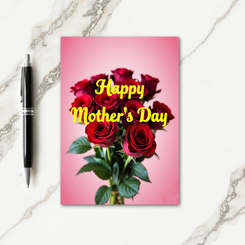 Floral Inscription Mothers Day Card