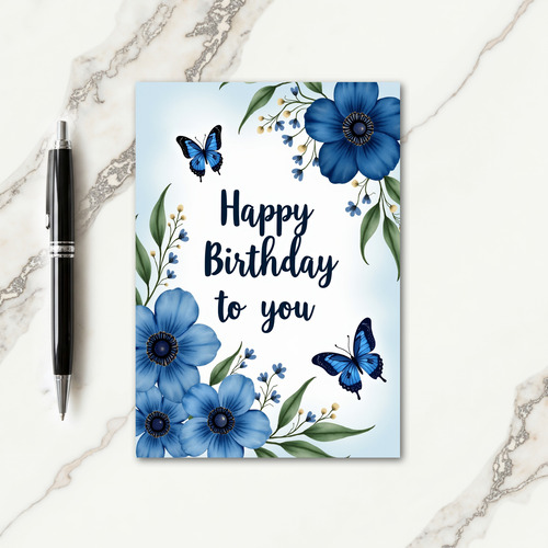 Floral Insect Birthday Card