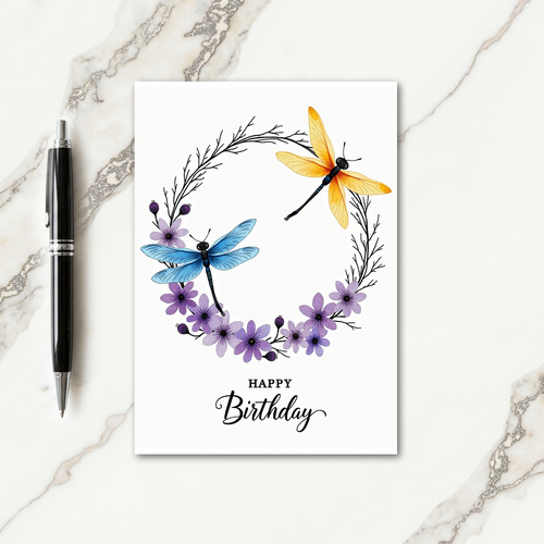 Floral Insects Birthday Card