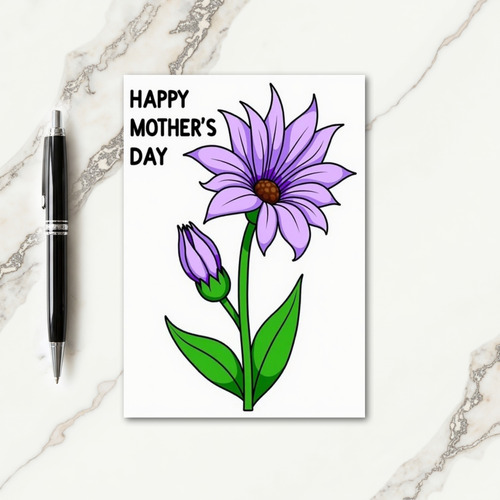 Floral Lavender Bloom Greeting Card