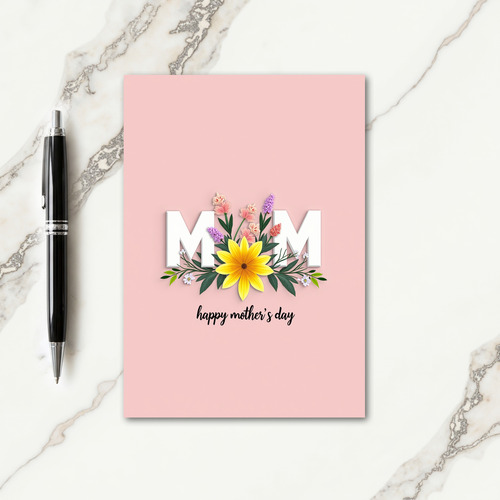 Floral Letter Art Card