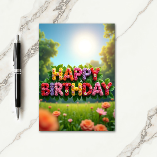 Floral Letter Birthday Card