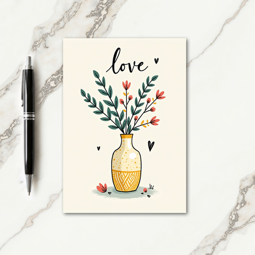 Floral Love Birthday Card