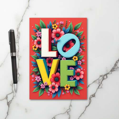Floral Love Greeting Card